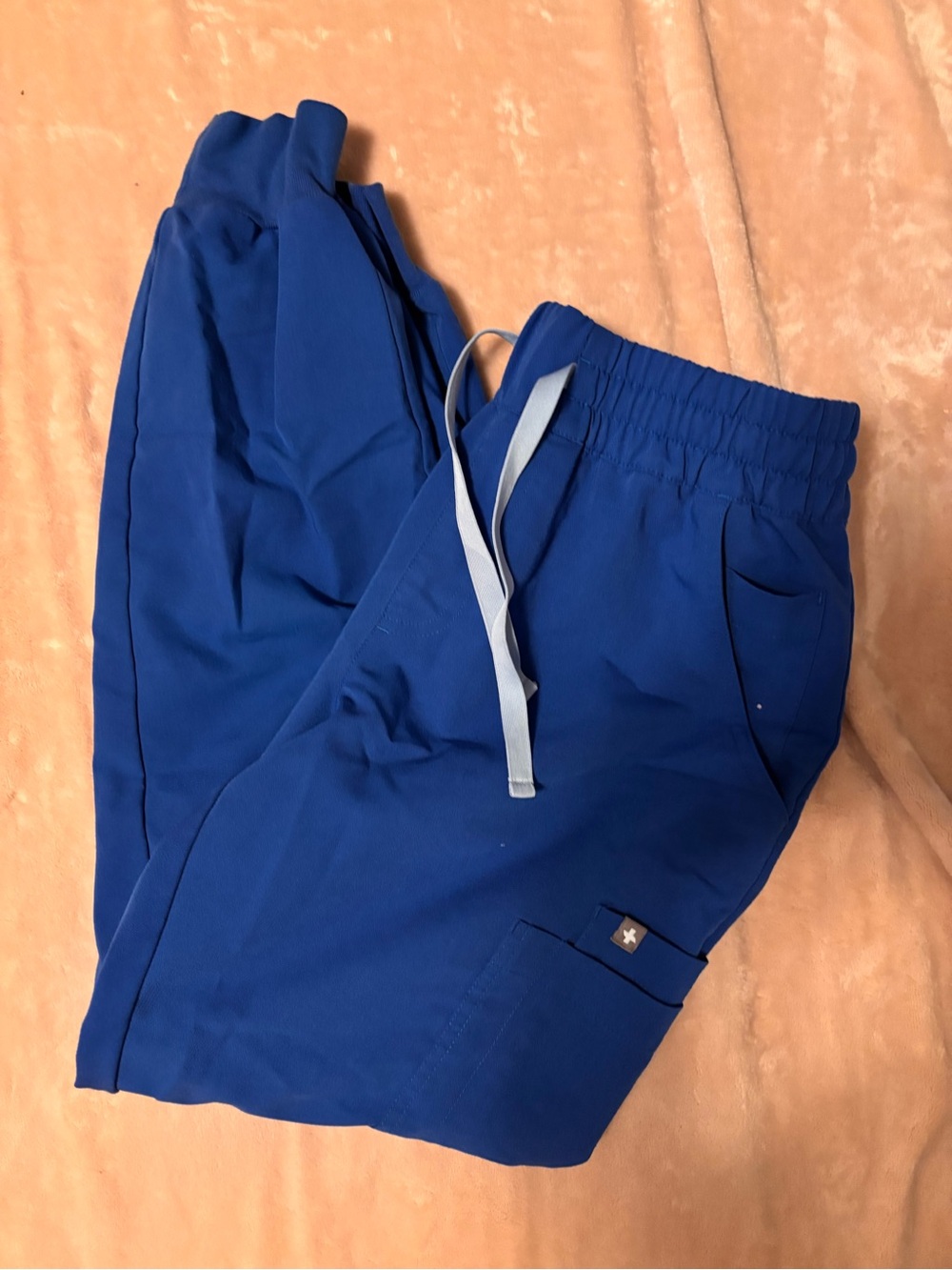 Figs Women's Royal Blue Drawstring Jogger Scrub Pants